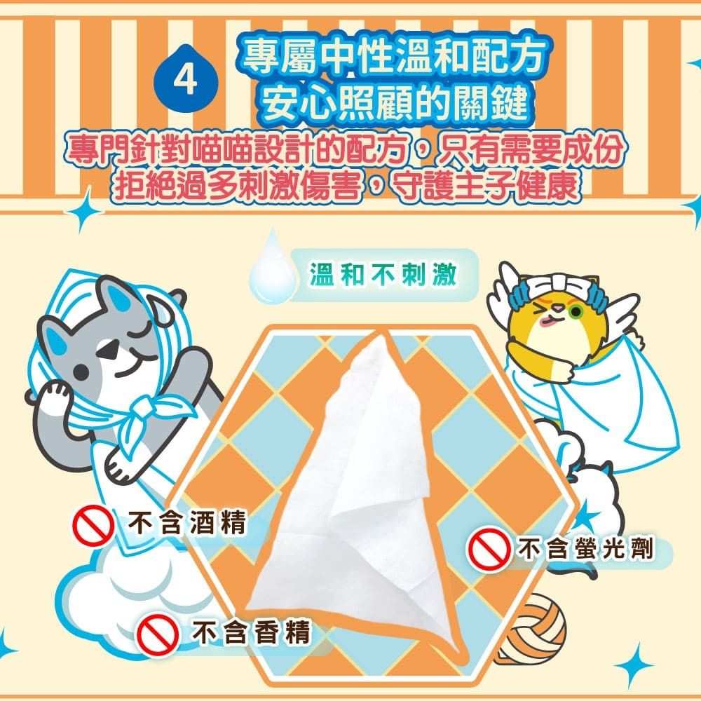 ODOUT - 臭味滾 (貓用) 抗菌除臭濕紙巾 50抽 (中文版) X 36件 (91603827X36)