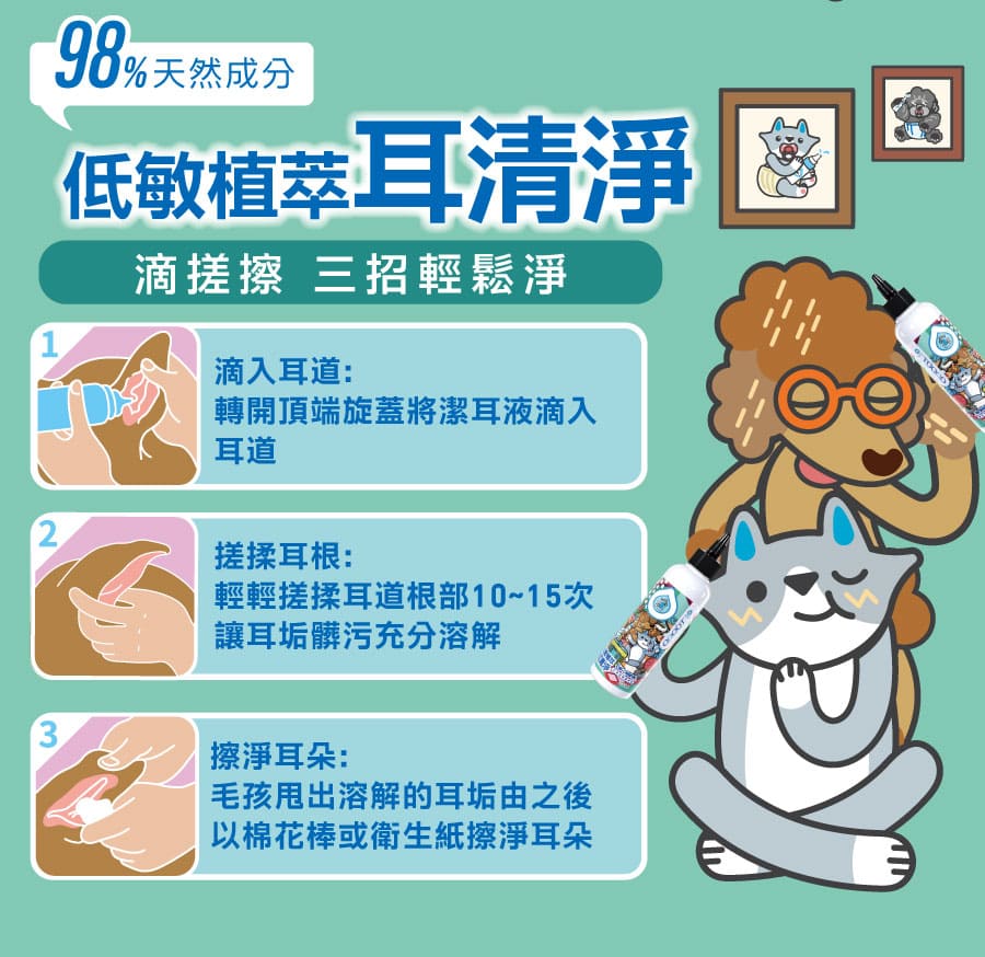 ODOUT - （犬貓適用）Ecocert耳清淨潔耳液 (200ML) (91603880)